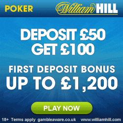 William Hill Free Bet 1250FREE for Poker