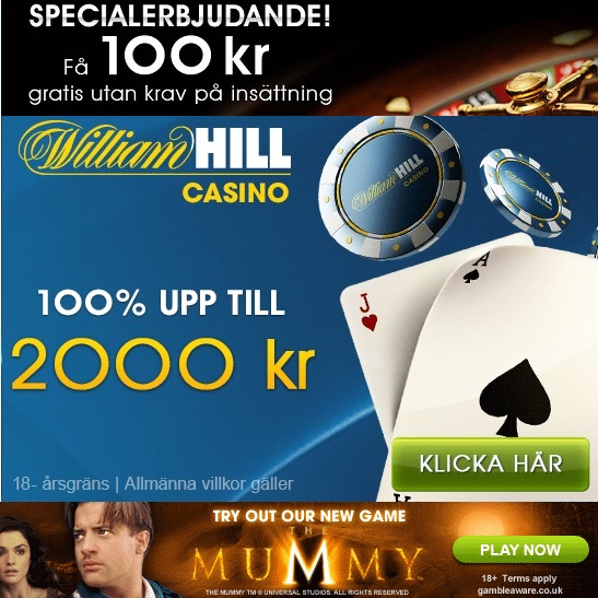 William Hill Casino Kampanjkod upp till 4000 kr