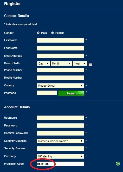 Betfred Free Bet Code